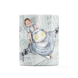 Taza Personalizada Infantil Robot Chico